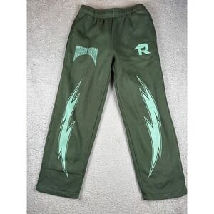 Fuerza Regida Sweatpants Tour Concert Jogger Pants Small Green Y2K Flames